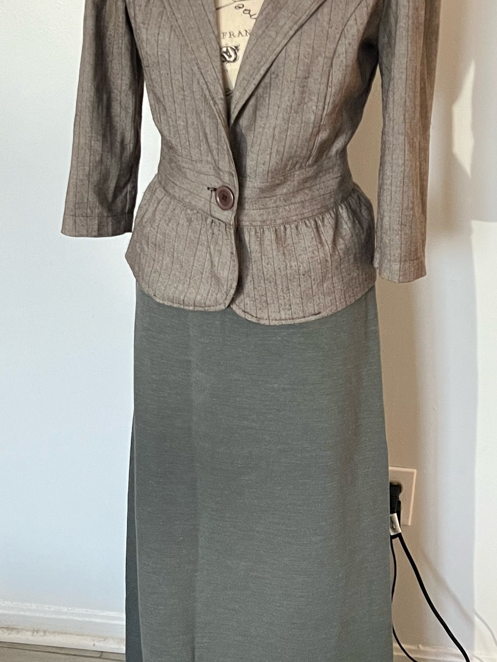 Moda International Olive Green Maxi Skirt